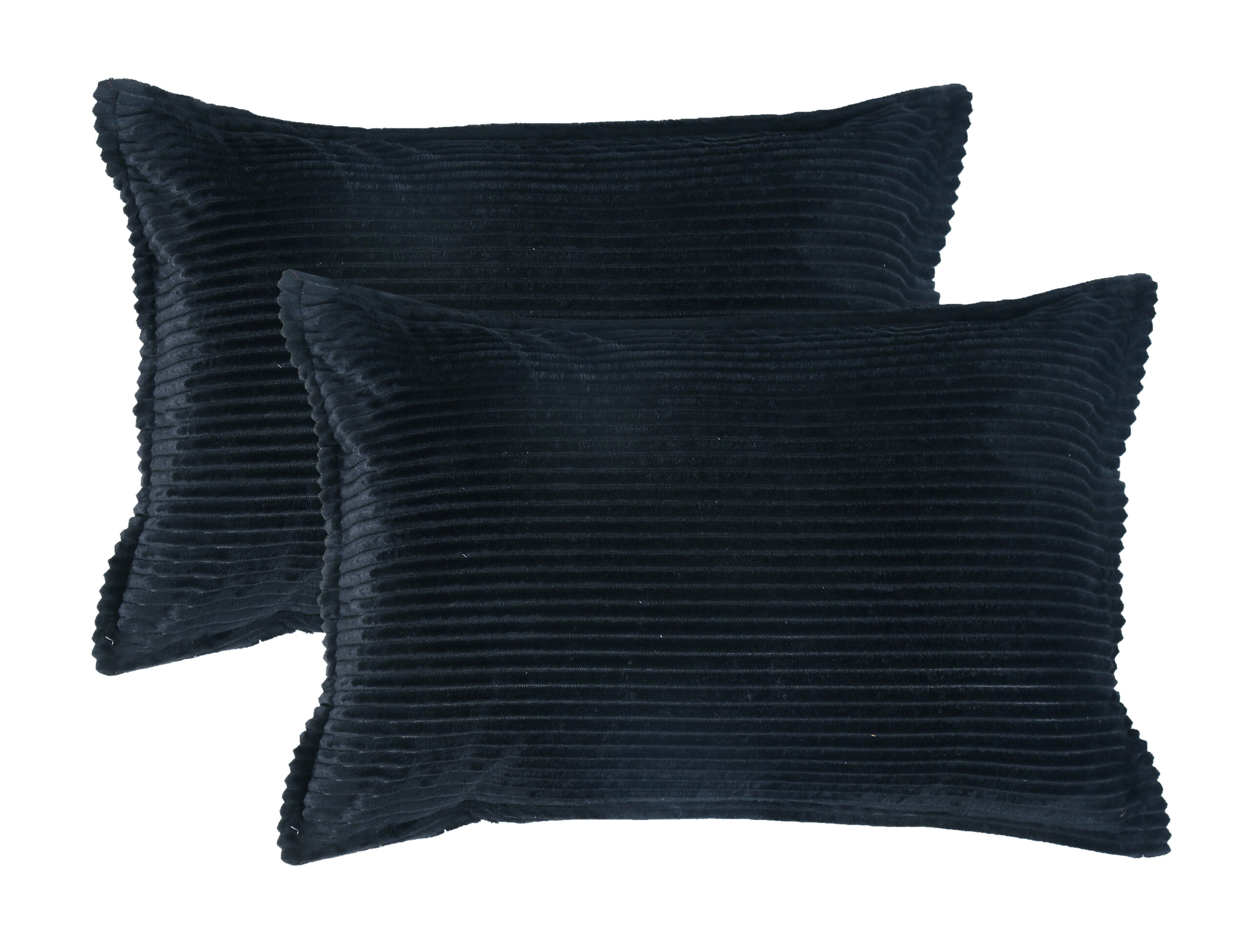 Winter Warm King Size Flat Double Bedsheet With 2 Pillow Cover (Black)