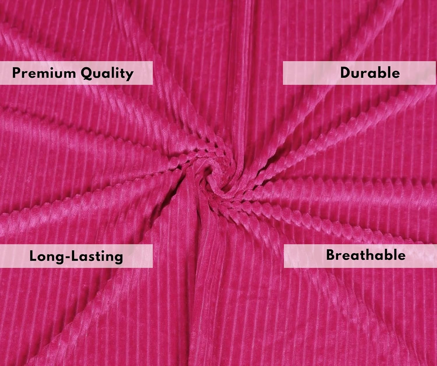 Winter Warm King Size Flat Double Bedsheet With 2 Pillow Cover (Magenta)