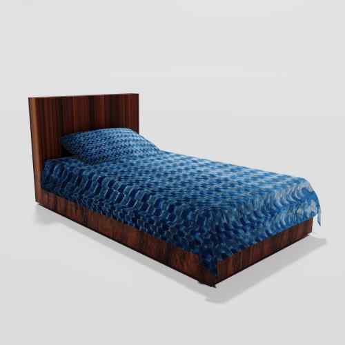 Winter Soft Warm Single Flat Bedsheet With 1 Pillow Cover (Blue)