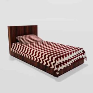 Winter Soft Warm Single Flat Bedsheet With 1 Pillow Cover (Brown)