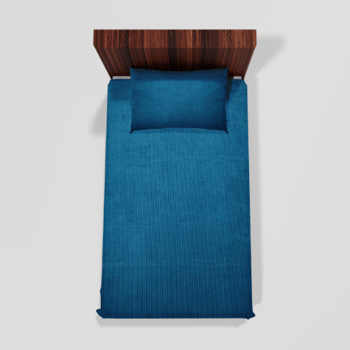 Winter Soft Warm Single Flat Bedsheet With 1 Pillow Cover (Firoji)