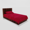 Winter Soft Warm Single Flat Bedsheet With 1 Pillow Cover (Magenta)