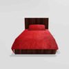 Winter Soft Warm Single Flat Bedsheet With 1 Pillow Cover (Orange)