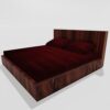 Winter Warm King Size Fitted Double Bedsheet With 2 Pillow Covers (Maroon)