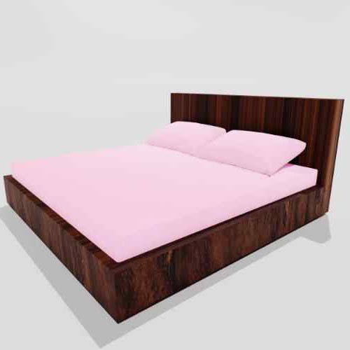 Winter Warm King Size Fitted Double Bedsheet With 2 Pillow Covers (Pink)