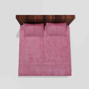 Winter Warm King Size Flat Double Bedsheet With 2 Pillow Cover (Pink)