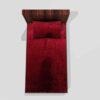Winter Warm Soft Fitted Single Bedsheet With 1 Pillow Cover (Maroon)
