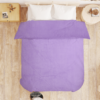 Winter Microfiber Flannel Reversible Double Bed Printed AC Comforter (Purple)