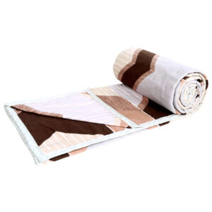 Cotton Dohar Lightweight Reversible For Double Blanket, Duvet (Brown)