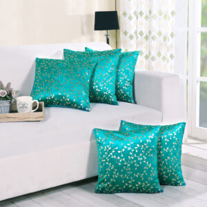 RD TREND Velvet Cushion Covers 16 x 16 inches,Set of 5(Sea Green)