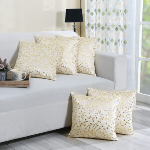 RD TREND Velvet Cushion Covers 16 x 16 inches,Set of 5(Cream)