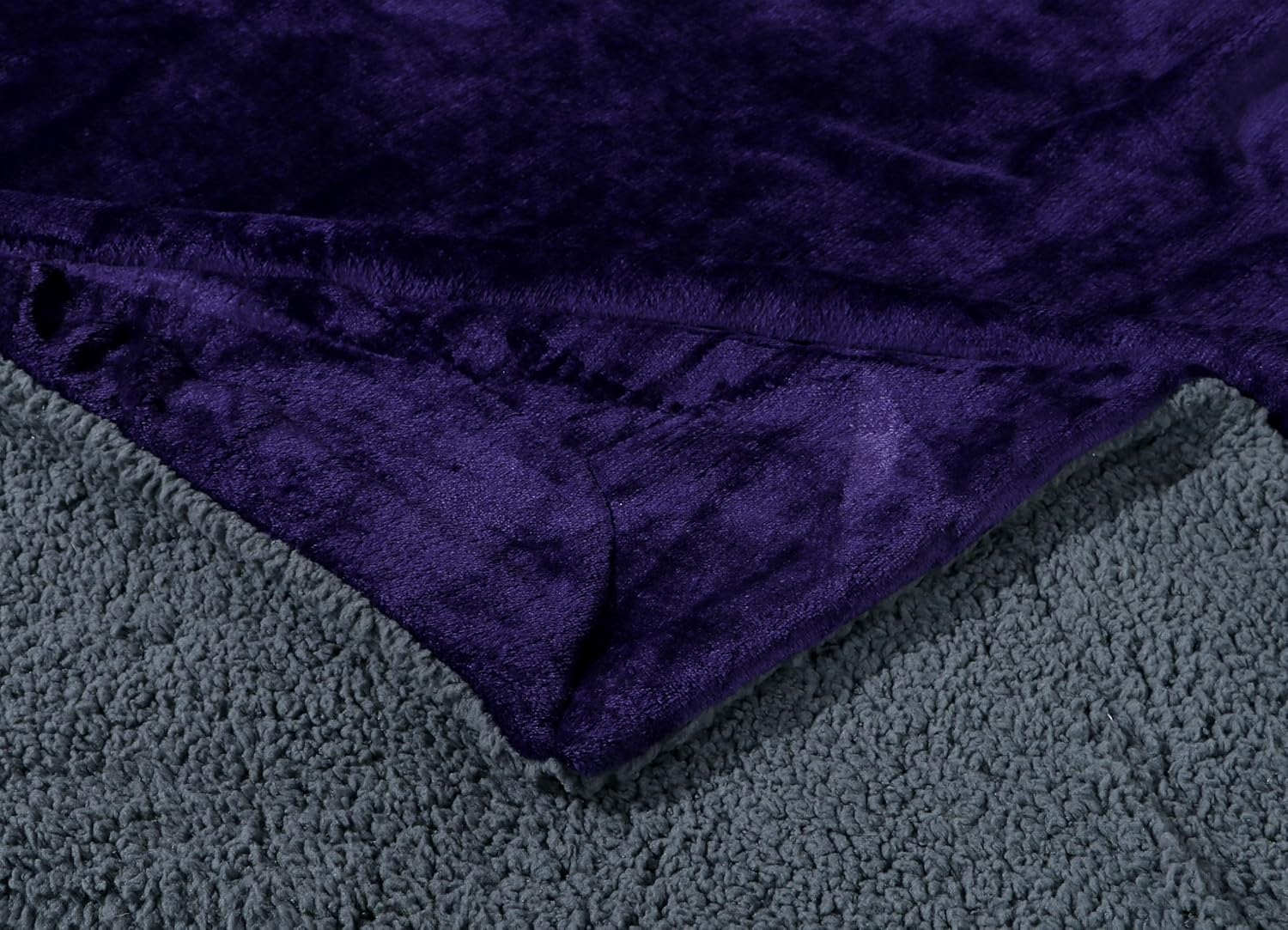 RD TREND Premium Double Bed/Mild Winter Sherpa Blanket Super Soft Flannel for Bed, Sofa, Couch, Camping and Travel (Plain) (Navy-Blue)