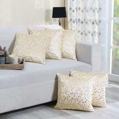 Velvet Rectangular 12x18 Inches Cushion Covers Set of 2 | Throw Pillow Covers for Sofa, Bed & Living Room | Perfect for Home Décor Cream Caramel