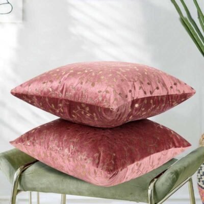 Cushion Cover 16 inch x 16 inch (40x40 cm) Dusty Rose, Premium Velvet Cushion Covers Set of 2 | Soft Decorative Throw Pillowcases for Sofa, Bed & Living Room