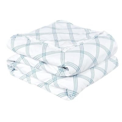 Dohar for Single Bed (60x90 Inch) Glace Cotton Reversible | Soft AC Blanket for Summer & Winter | Lightweight Comforter for All Seasons |Green & Yellow