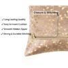 Velvet Cushion Covers, Pack of 2,250 TC, Side Zipper (Brown)