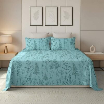 Bedsheet for Polished Aqua Super King Flat
