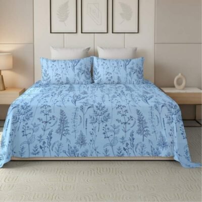 Bedsheet for Powder Blue Super King Flat