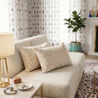 Velvet Rectangular 12x18 Inches Cushion Covers Set of 2 | Throw Pillow Covers for Sofa, Bed & Living Room | Perfect for Home Décor Cream Caramel