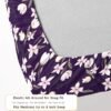 Cotton Fitted Floral Bedsheet for Double Bed Plum Purple 2