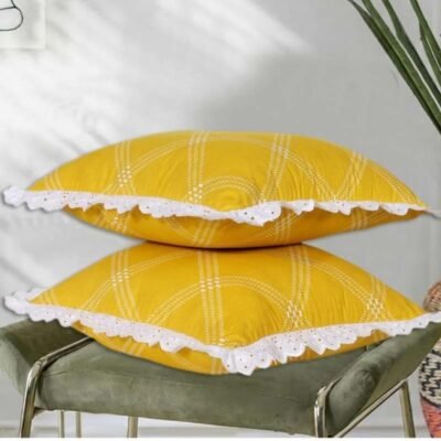 Cushion Covers Set of 2 Yellow