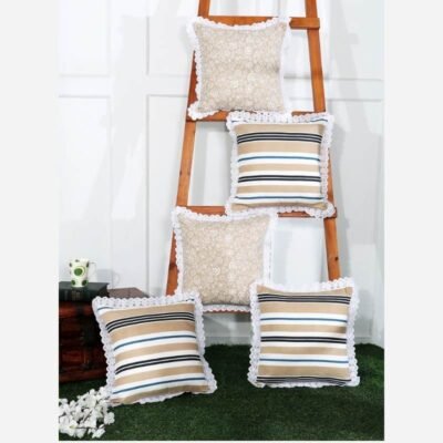 Cushion Covers Set of 5 Beige