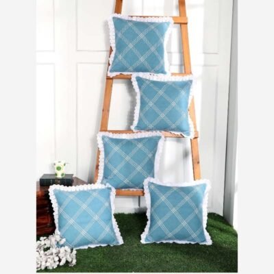 Cushion Covers Set of 5 Blue