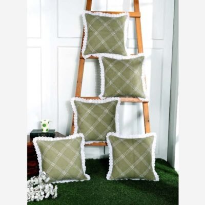 Cushion Covers Set of 5 Green