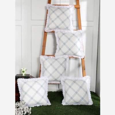 Cushion Covers Set of 5 White