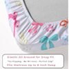Microfiber Digital Print Bow Design Fitted Bedsheet King Fitted White 2