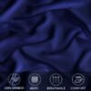 Microfiber Satin Weave Fitted Bedsheet Blue 1