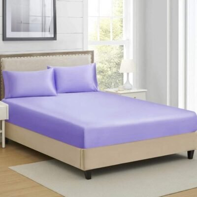 Microfiber Satin Weave Fitted Bedsheet Lavender