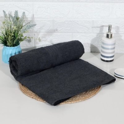 Towels for Bath Large Size Bath Towel - Soft & Absorbent | 650 GSM|100% Cotton Towels for Bath | | 2 Piece Bath Towel for Men/Women | Urban Comfort | 72 cms x 150 cms - Black&White