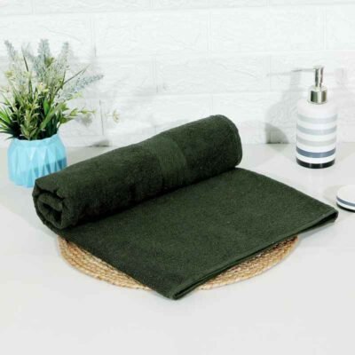 Cotton Towels for Bath | 1 Piece -Green, Bath Towel for Men/Women Towels for Bath Large Size Bath Towel - Soft & Absorbent | 650 GSM | | Urban Comfort | 72 cms x 150 cms