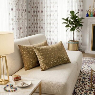 Velvet Rectangular 12x18 Inches Cushion Covers Set of 2 | Throw Pillow Covers for Sofa, Bed & Living Room | Perfect for Home Décor Cream Caramel