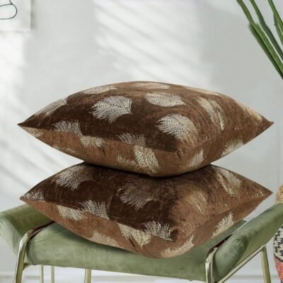 Velvet Cushion Covers Set of 2 Chocolate Brown