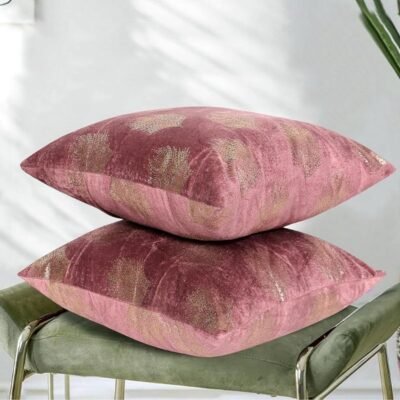 Velvet Cushion Covers Set of 2 Dusty Rose