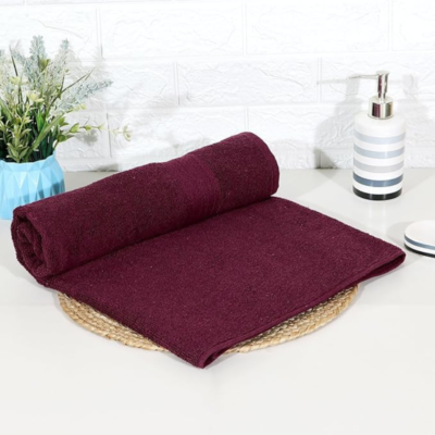 650 GSM | 1 Piece Bath Towel for Men/Women |100% Cotton Towels for Bath | Towels for Bath Large Size Bath Towel - Soft & Absorbent | | Urban Comfort | 72 cms x 150 cms - Wine