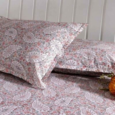 RD TREND® Premium 100% Cotton Bedsheet for Double Bed King Size(78x72x10 Inch) with 2 Pillow Covers | 144 TC Fitted Elastic All Around | Soft & Skin-Friendly | Lite Mauve