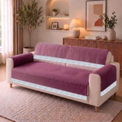 Corduroy Sofa Cover Set For 1 Seater