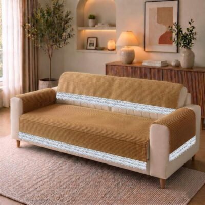 Corduroy Sofa Cover Set For 1 Seater
