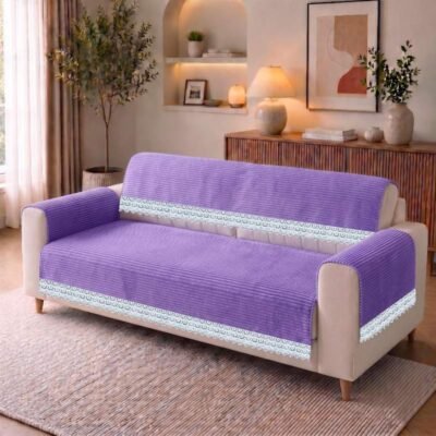 Corduroy Sofa Cover Set For 1 Seater