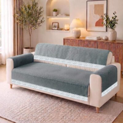 Corduroy Sofa Cover Set For 1 Seater